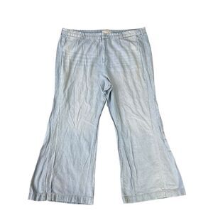 Anthropologie Pilcro and the Letterpress wide-leg pants cotton/linen blend 26W